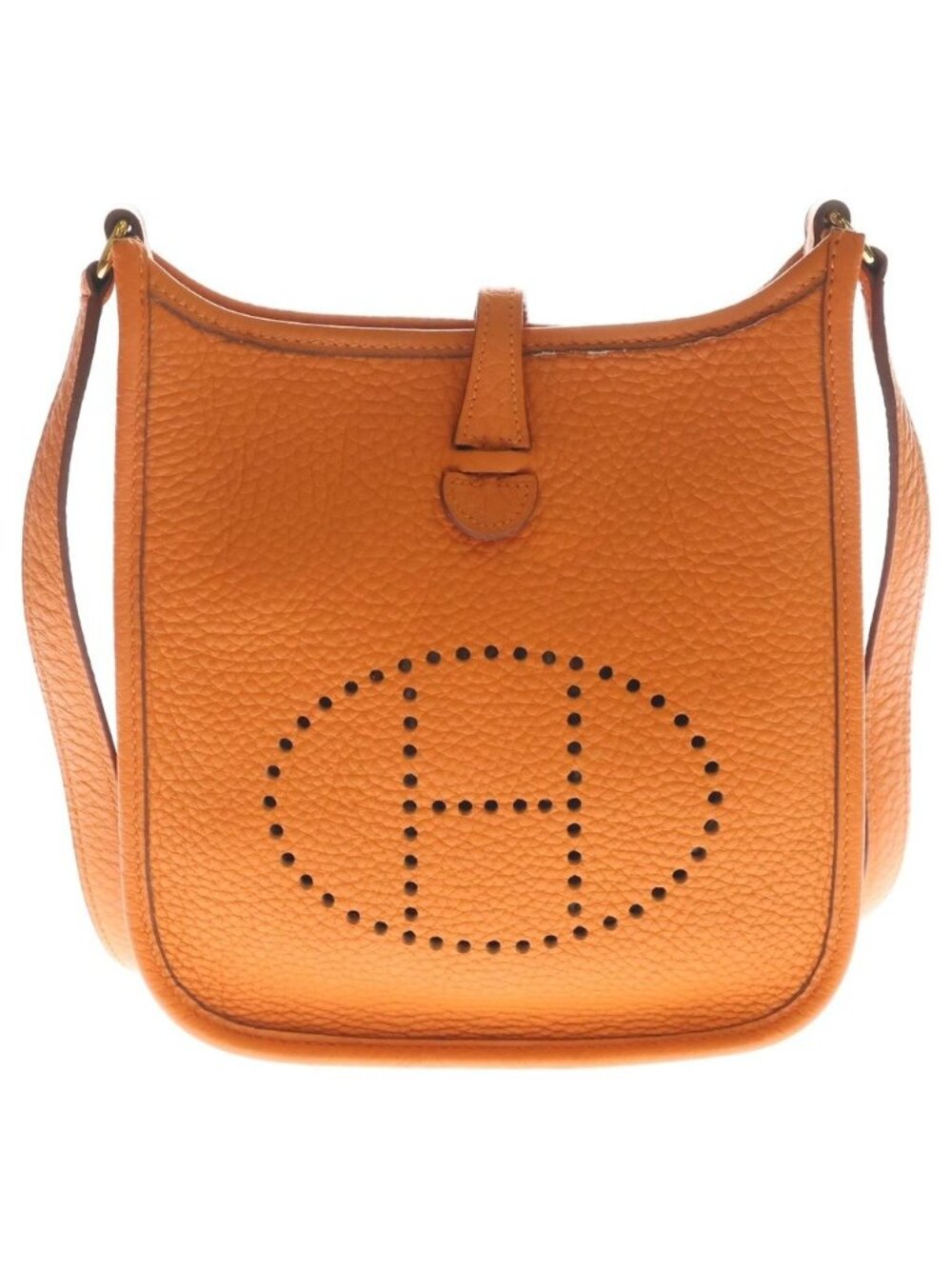 Hermes Evelyne TPM Orange Taurillon Clemence Handbag